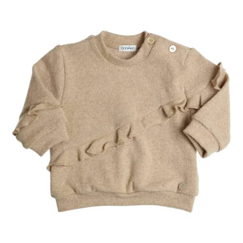 352-6525-10_BG_1 GYMP sweater lucia beige ( met klein goud sparkeltje)