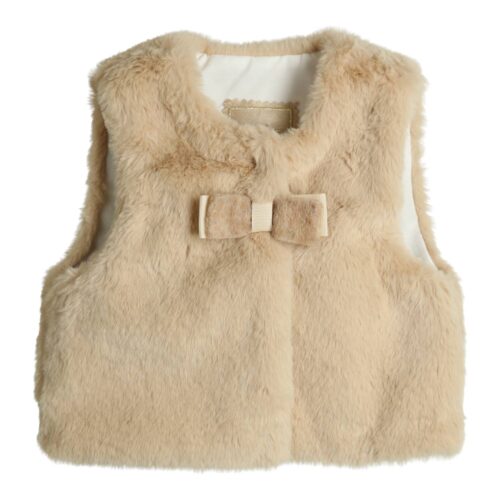 Gymp giletje fluffy met strik