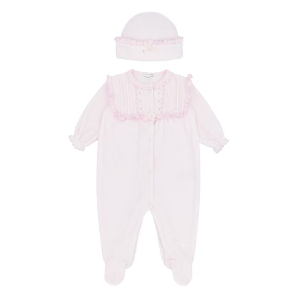 Babygrow roze met bijpassend mutsje
