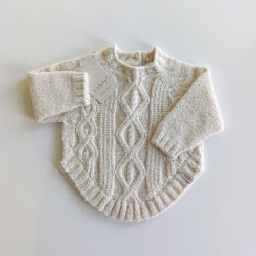 TFo21XCw Poncho truitje beige Babby