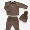 Brown set Babidu inclusief mutsje