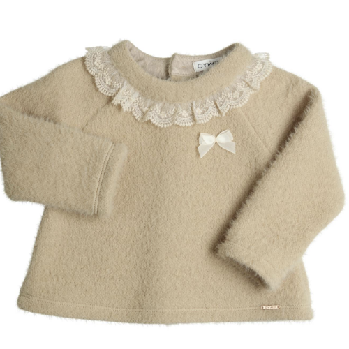 GYMP beige truitje met kant