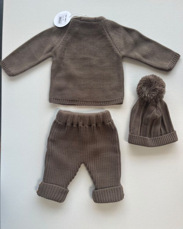 Brown set Babidu inclusief mutsje