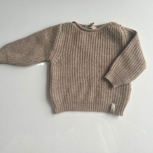 Babby trui boys taupe/brown
